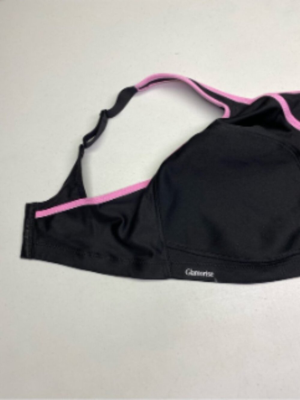 Glamorise 1066 Black Pink Trim No-Bounce Cami Wireless Sports Bra 42DD *P1040 - Picture 2 of 5